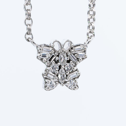 Collana Farfalla 3D In Argento 925 – Ciondolo Origami Giapponese, Catena Regolabile 16-18 Pollici, Gioiello Delicato Per Donna E Teen