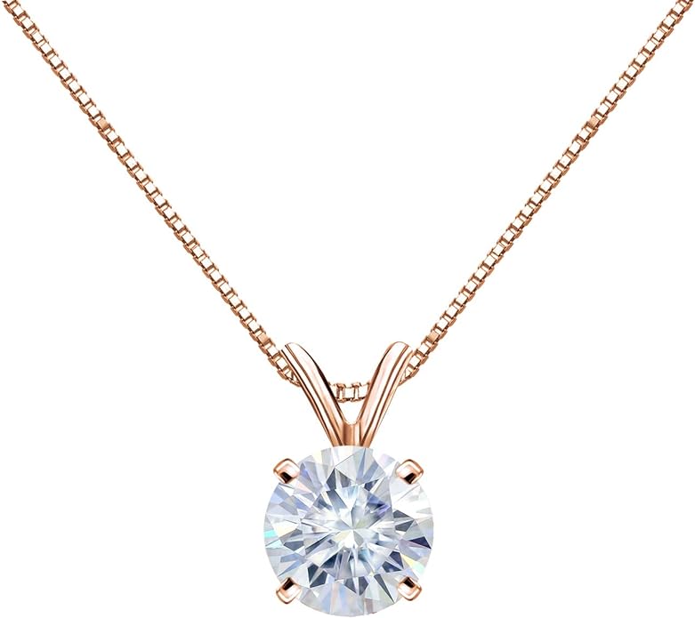 Collana Solitaria: 14K Gold Solitare Diamond Necklace