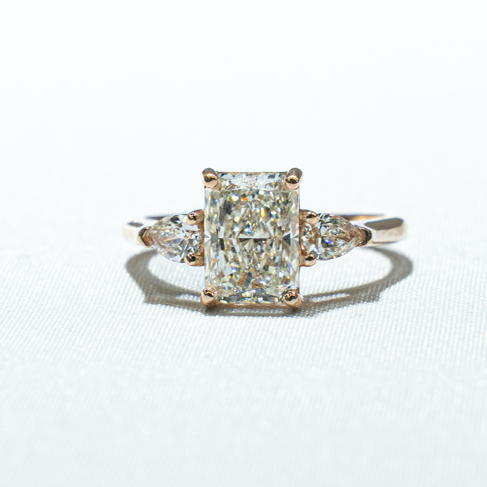 Custom 2ct Lab Diamond VVS2 D Color (Certified) 14k Gold