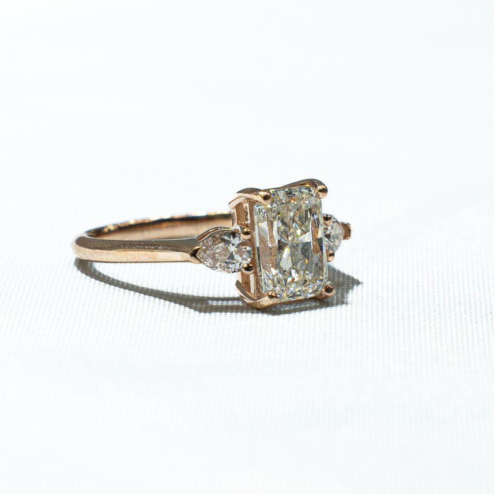 Custom 2ct Lab Diamond VVS2 D Color (Certified) 14k Gold