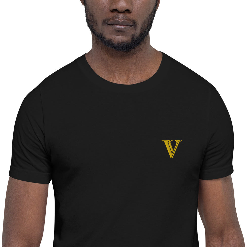 VV Embroidered T-Shirt (White/Gold)