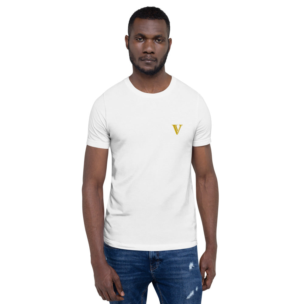 VV Embroidered T-Shirt (White/Gold)