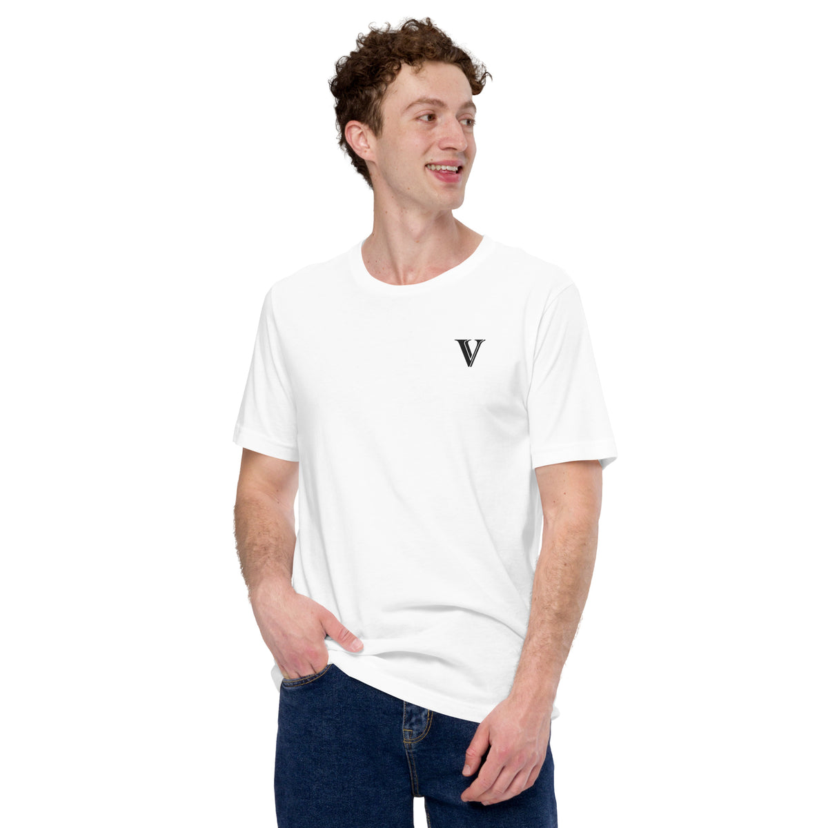 VV Embroidered T-Shirt (White/Black)